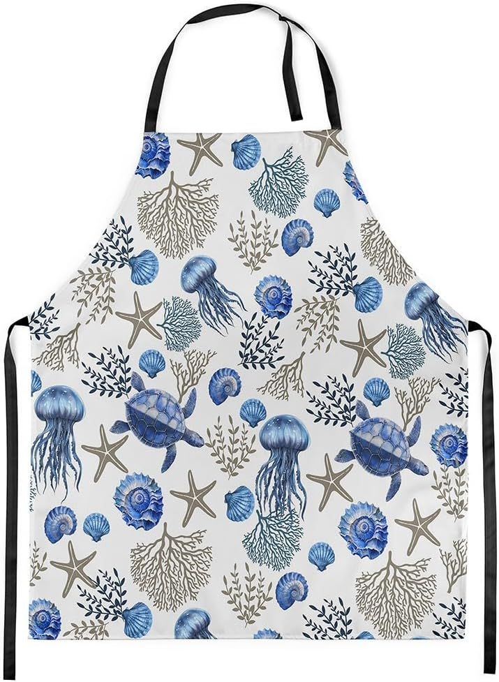 Erosebridal Tropical Apron 31x26 Summer Beach Sunset Waterproof Apron 
