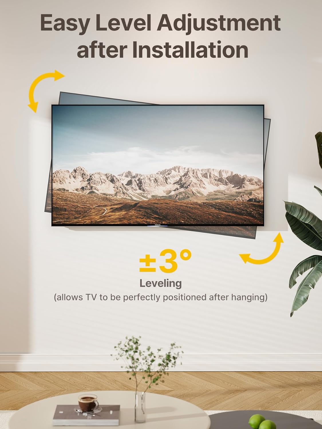 monTEK Full Motion TV Wall Mount for 23–65 Inch Flat & Curved TVs and 