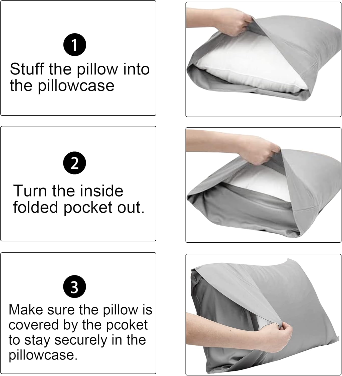 FLXXIE King Pillow Cases Set of 2, Soft Microfiber Pillow Covers with Envelope Closure, Wrinkle, Fade and Stain Resistant Pillowcases, 20x36, Navy