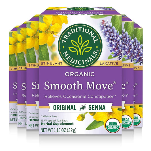 Traditional Medicinals Tea, Organic Smooth Move, Relieves Occasional C