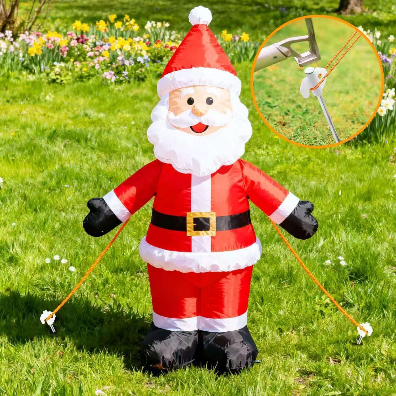 10 Sets Christmas Metal Inflatables Stakes, 7.7'' Heavy Duty Inflatabl