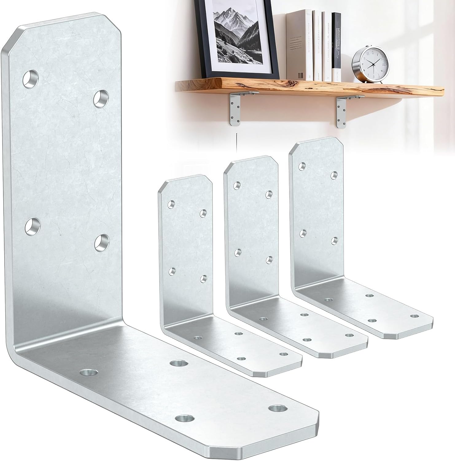 3"×3"×1.2" 90 Degree Galvanized Corner Brace, Heavy Duty L Shape Brack