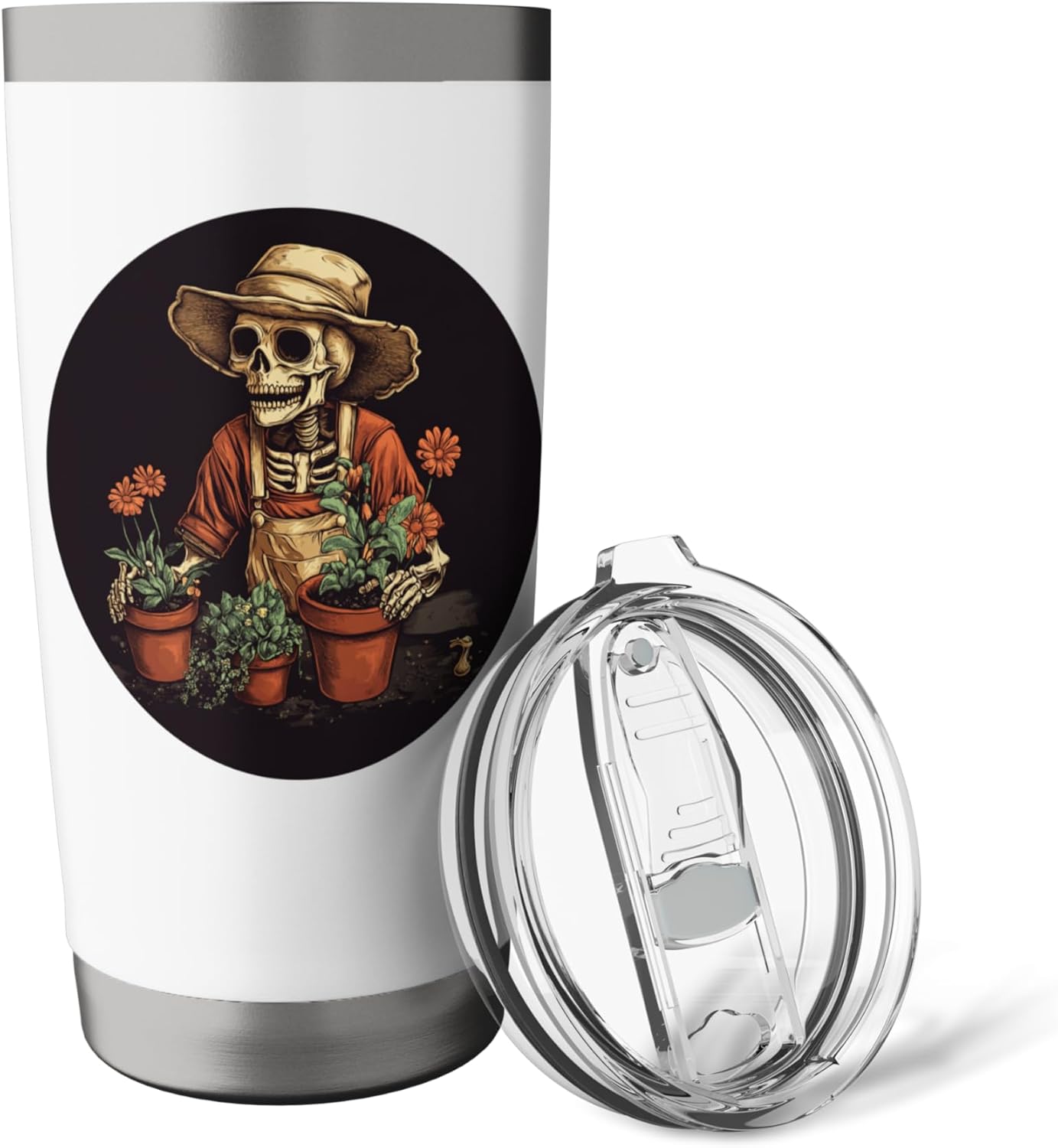 Skeleton with Garden Tools for a Funny Style Stainless Steel Insulated