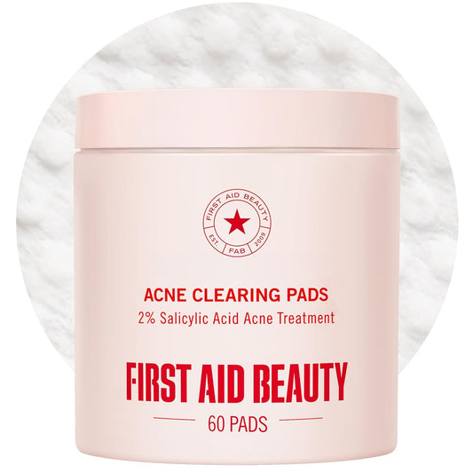 First Aid Beauty Acne Pads for Face - Maximum Strength Acne Treatment 
