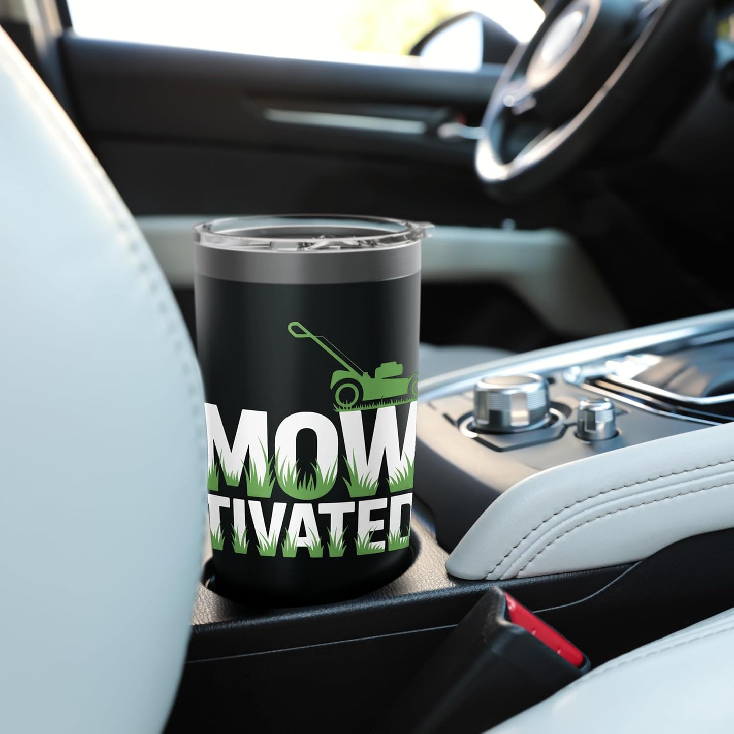 Lawn Mower Mowtivated Yard Care Junkie Landscaping Lovers Stainless Steel Insulated Tumbler