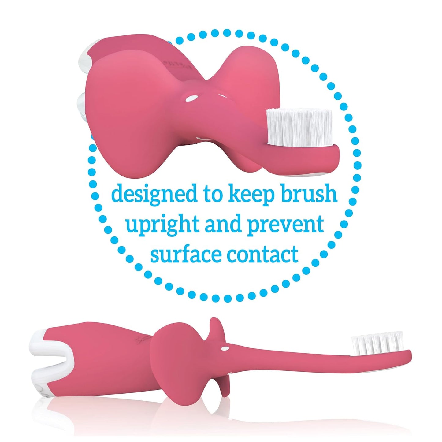 Dr. Brown's Infant-to-Toddler Toothbrush Set, 1.4 Ounce, Pink
