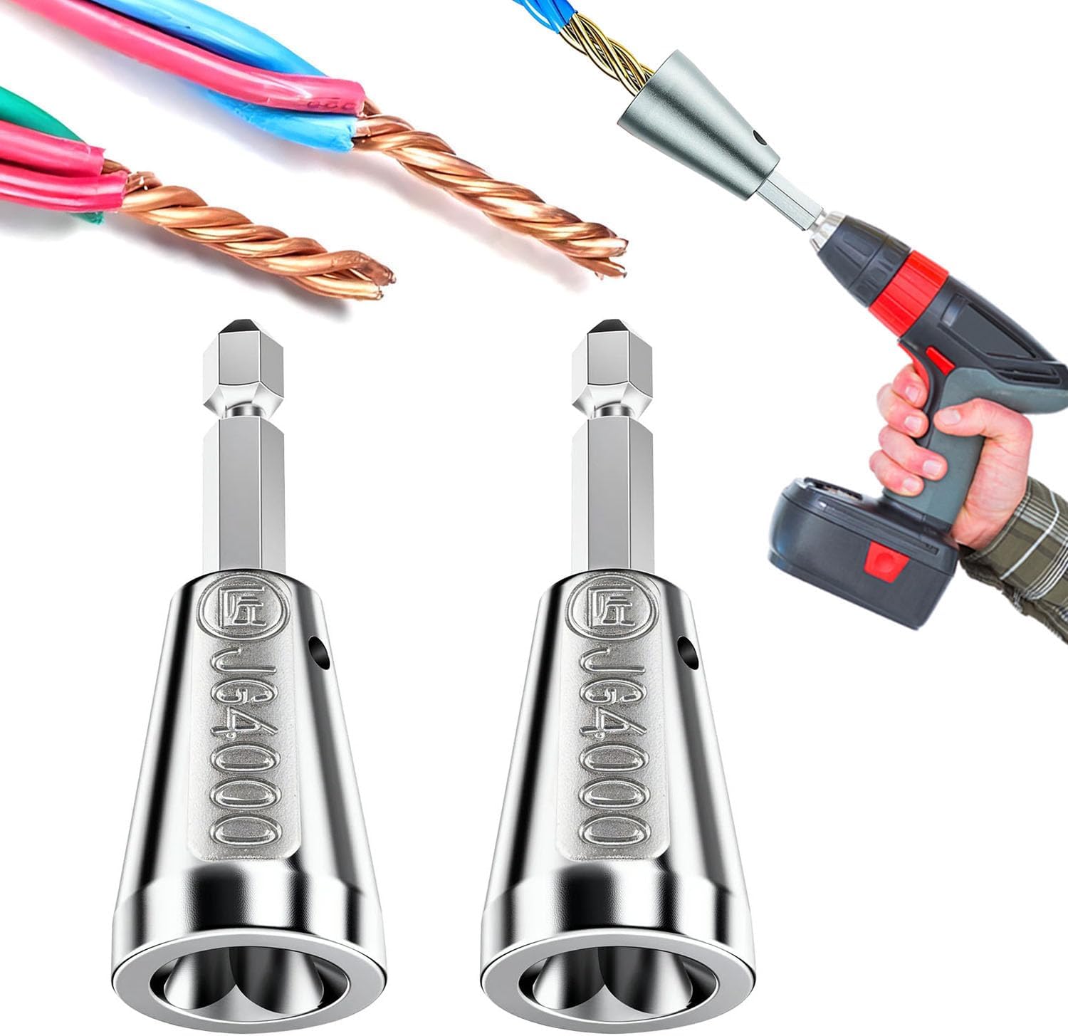 Wire Twister Tool for Drill, 2026 Upgrades Wire Nut Twister for Drill 