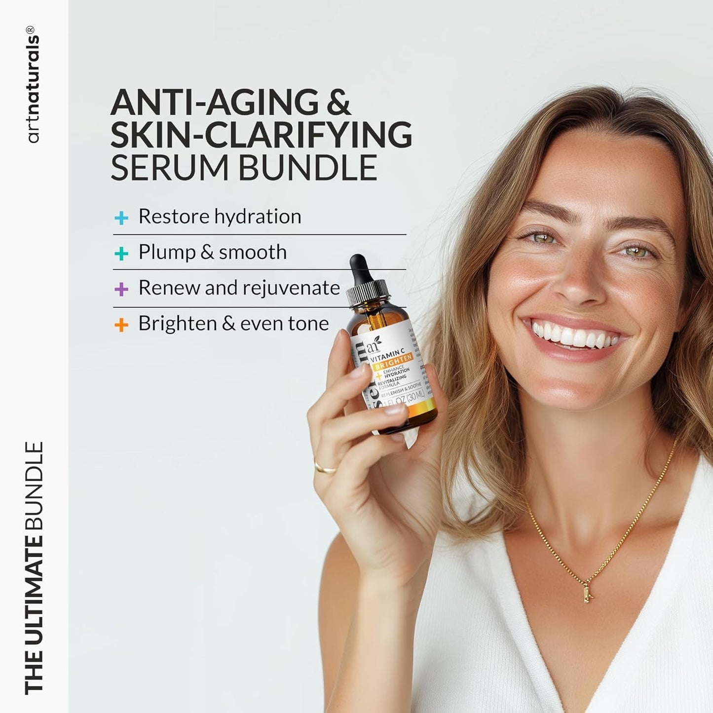 Vitamin C Serum Skin Care 4-Piece Set: Includes Retinol, Hyaluronic Ac