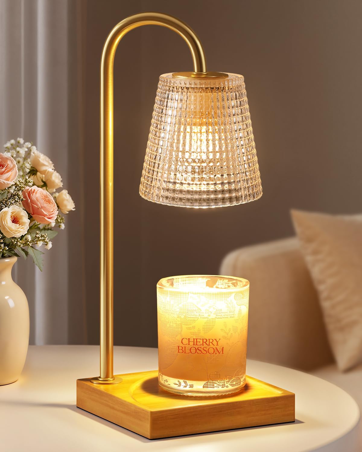 Hong-in Candle Warmer Lamp with Timer Dimmer,Birthday Gifts for Women Mom Sister,House Warming Gifts New Home Room Decor,Vintage Wax Warmer for Scented Wax Jar Candles