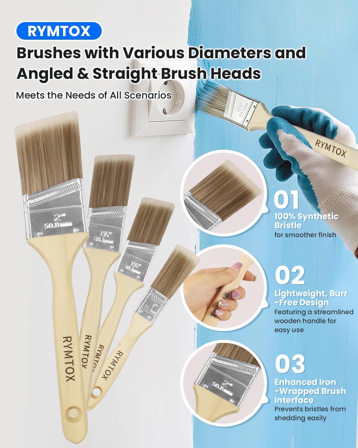 33PCS Paint Roller Kit with Extension Pole | 2–4 FT Pole | 9" & 4" Pai