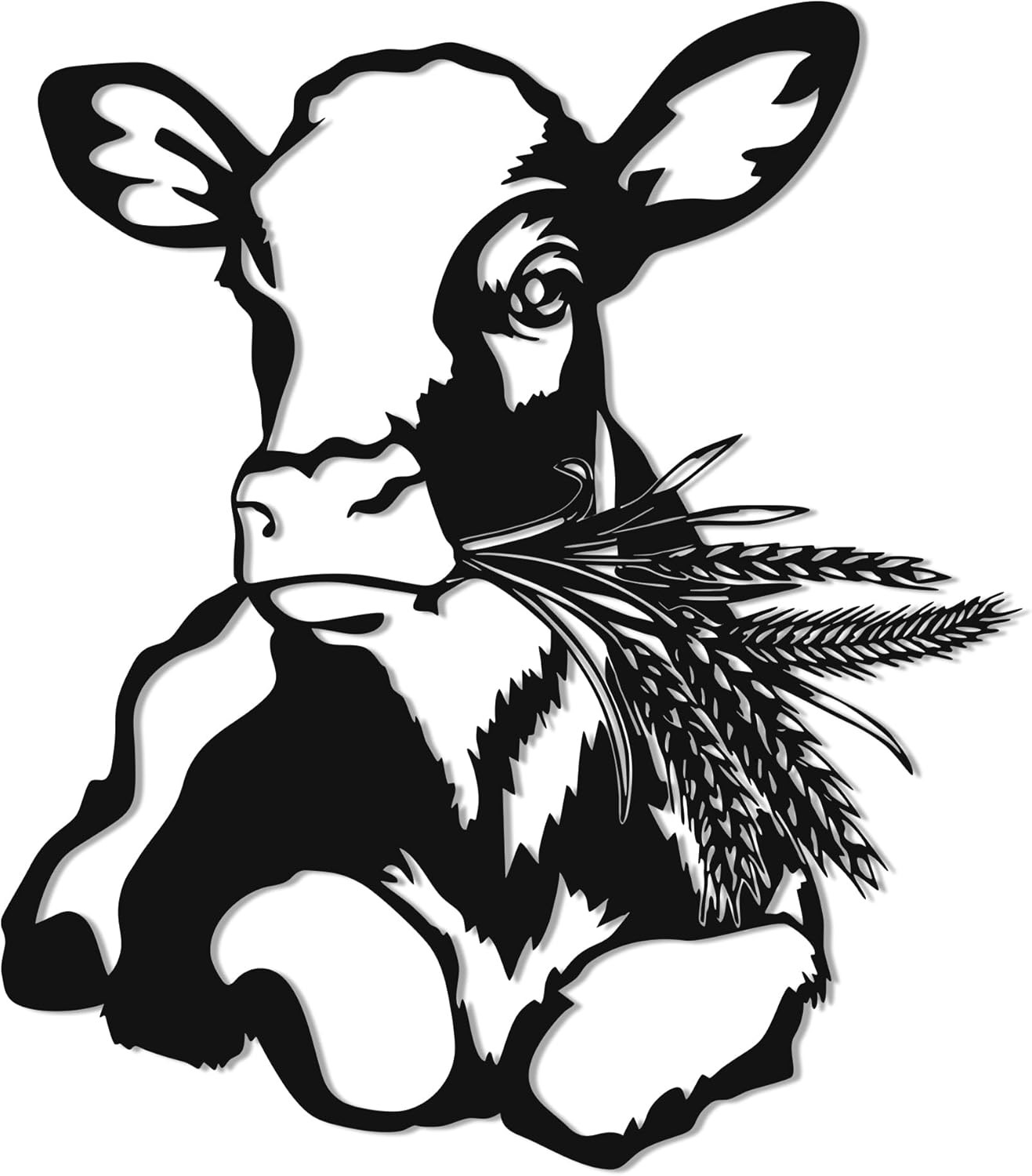 YATEASLU Cow Decor - Cow Wall Art, Metal Animal Decorations for Home, 