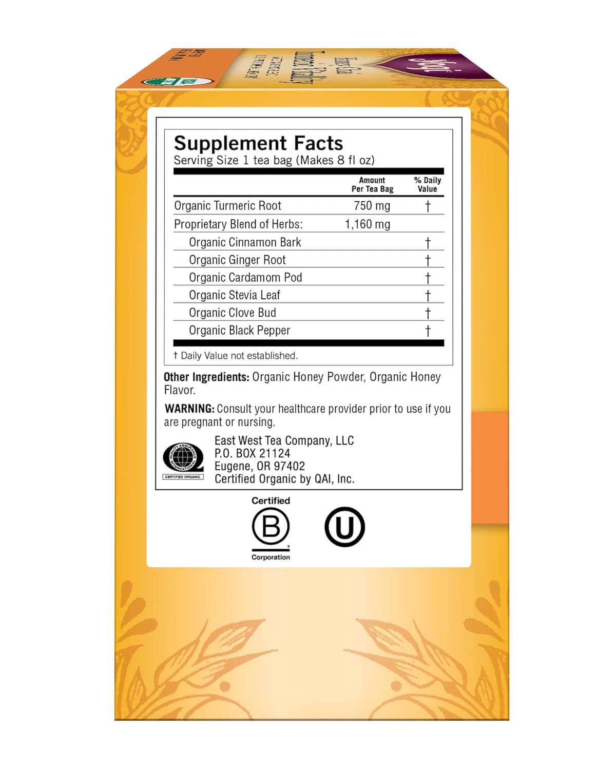 Yogi Tea, Honey Chai Turmeric Vitality, 16 ct