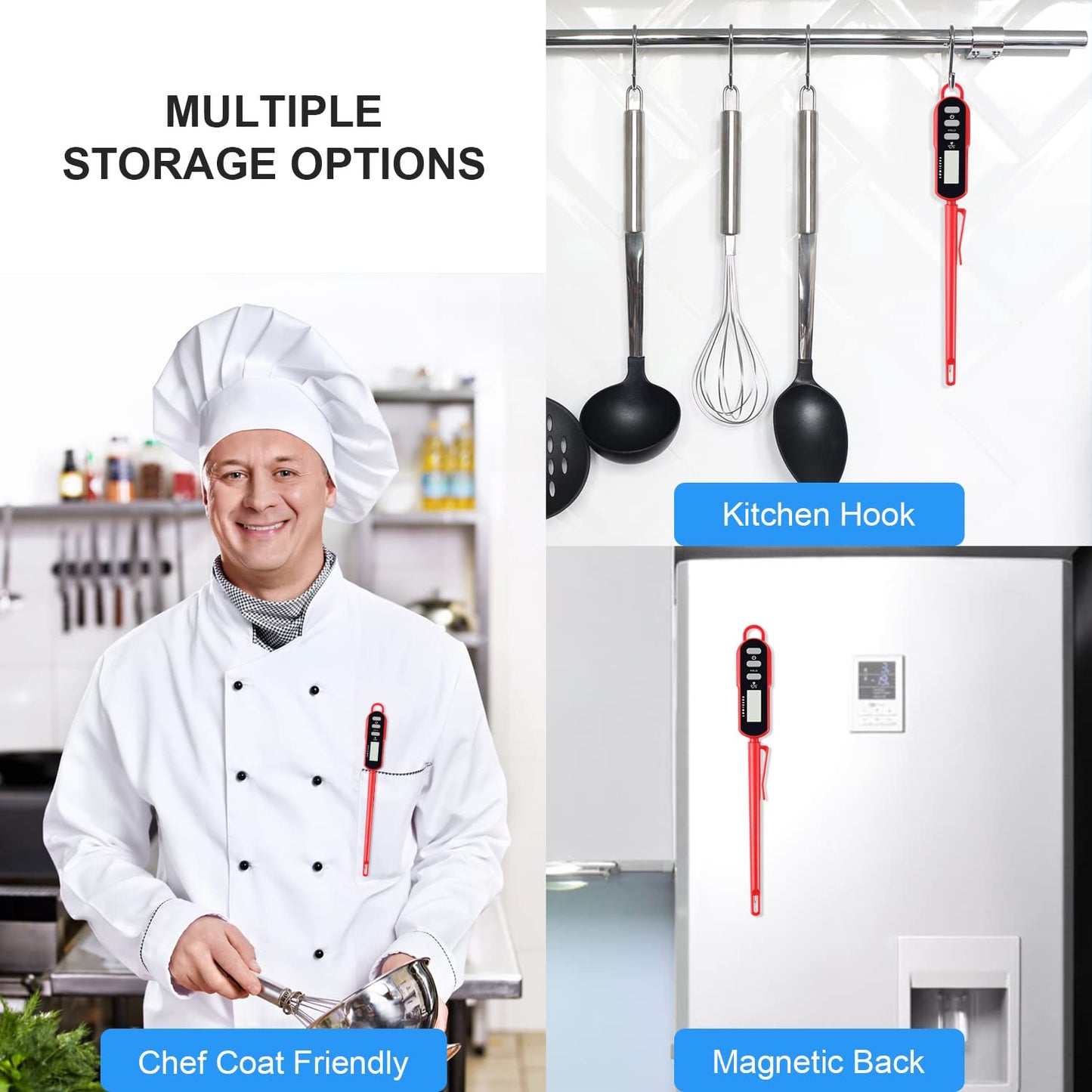 Lonicera Digital Cooking Thermometer for Bread Baking, Food and Water 