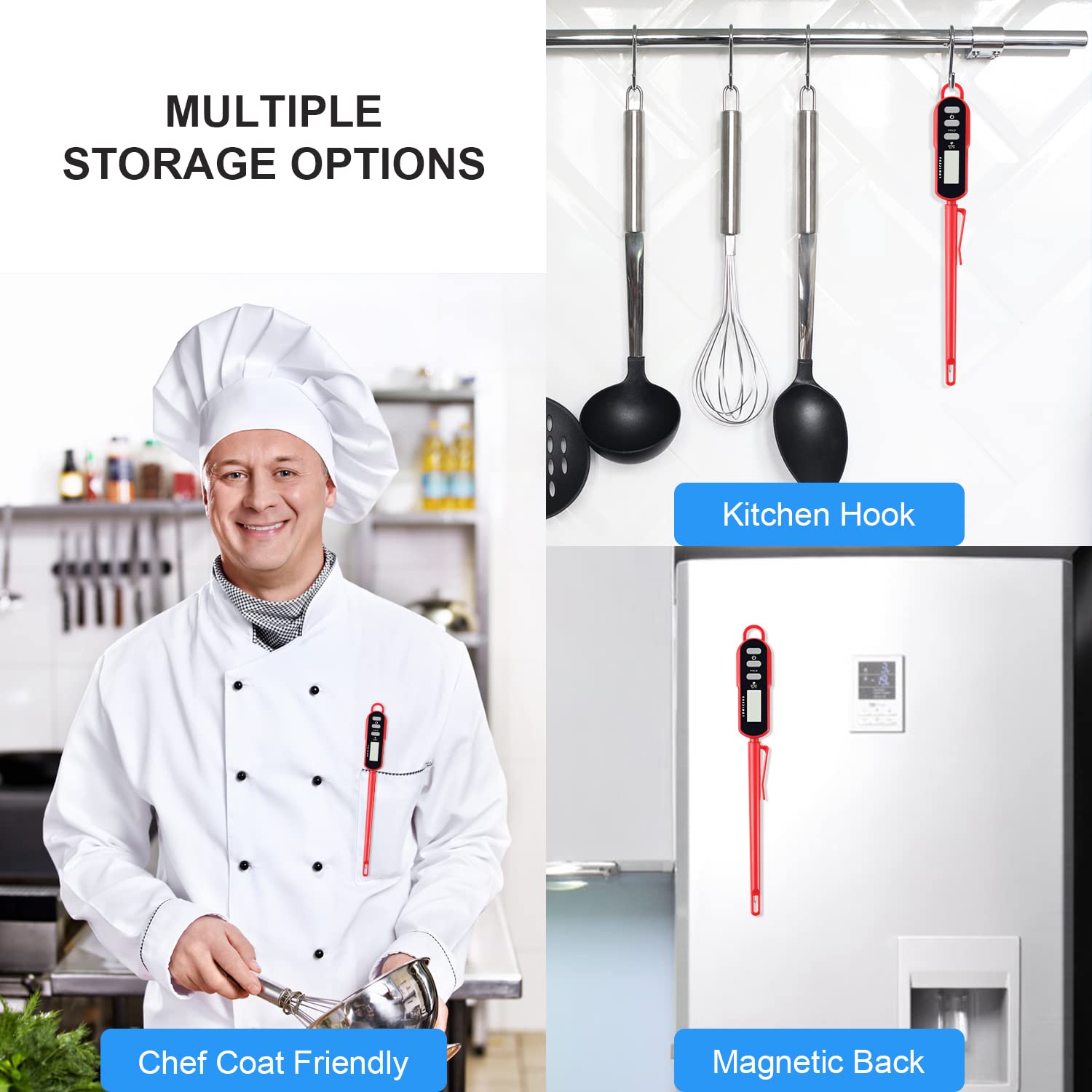 Lonicera Digital Cooking Thermometer for Bread Baking, Food and Water 