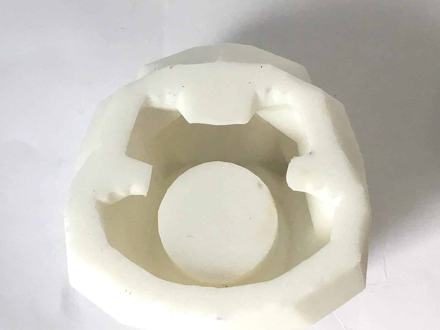 Silicone Mold Concrete Toy Faceted Diy Planter Candle Holder Pot Tea L