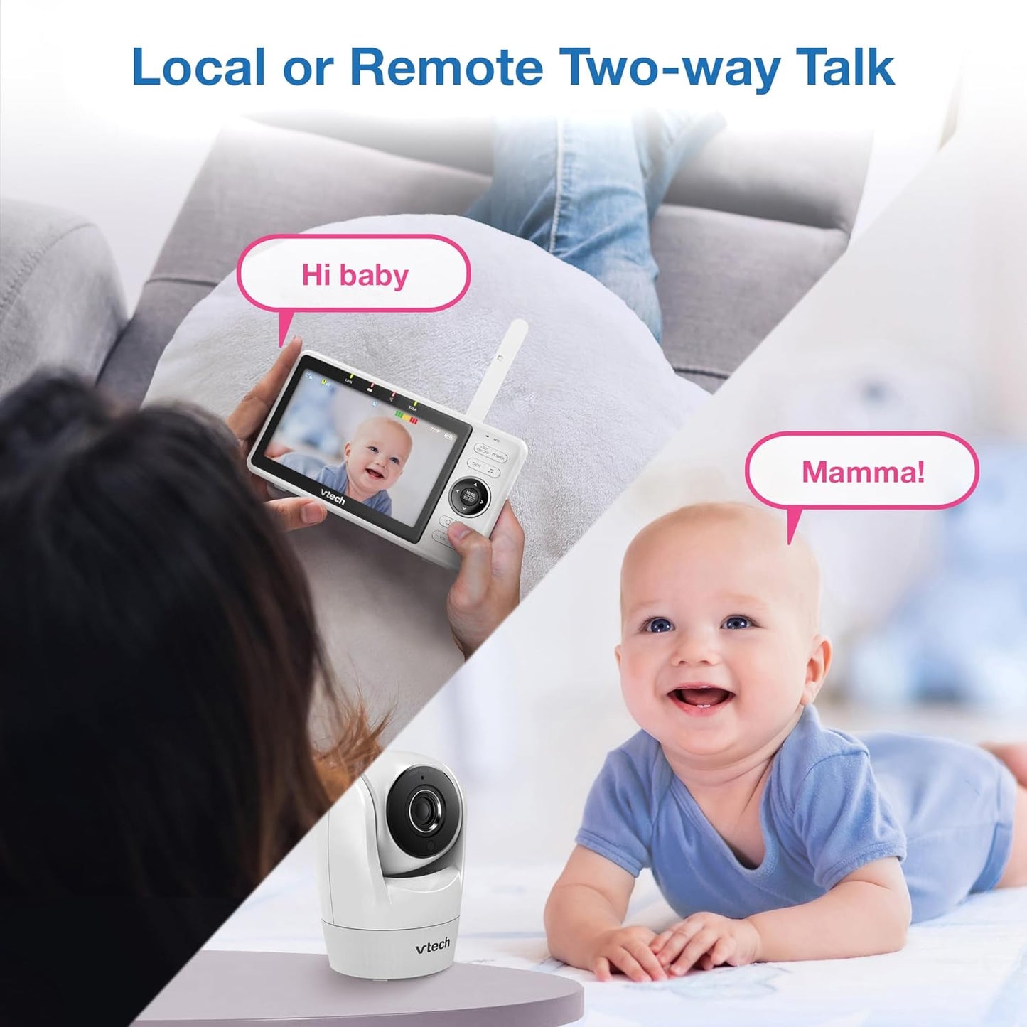 VTech VM901 Smart WiFi Baby Monitor with 1080p FHD Camera and 5" HD IP