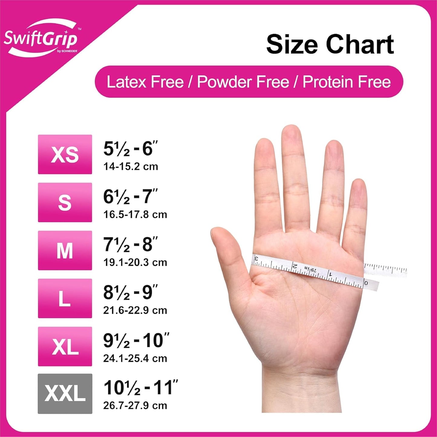 Powder-Free Nitrile Gloves, 3-mil, Disposable Nitrile Gloves, Latex-Fr