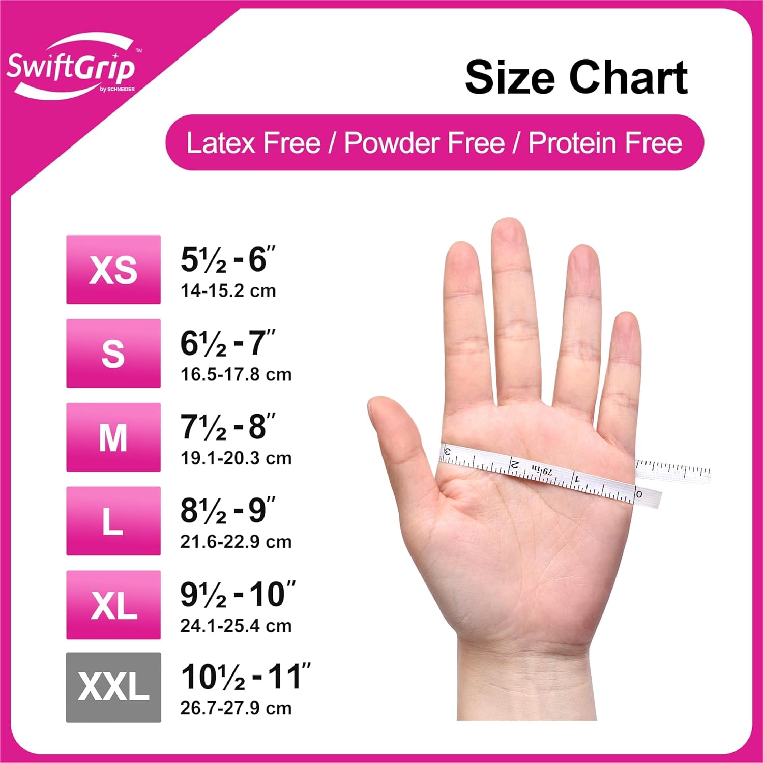 Powder-Free Nitrile Gloves, 3-mil, Disposable Nitrile Gloves, Latex-Fr