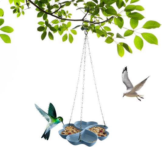 Bird Feeders for Outdoors - Petals Shape Bird Water Tray,Garden Hummingbird Food Bowl | for Fence Porch Patio Outdoor Garden Backyard Apartment Balcony