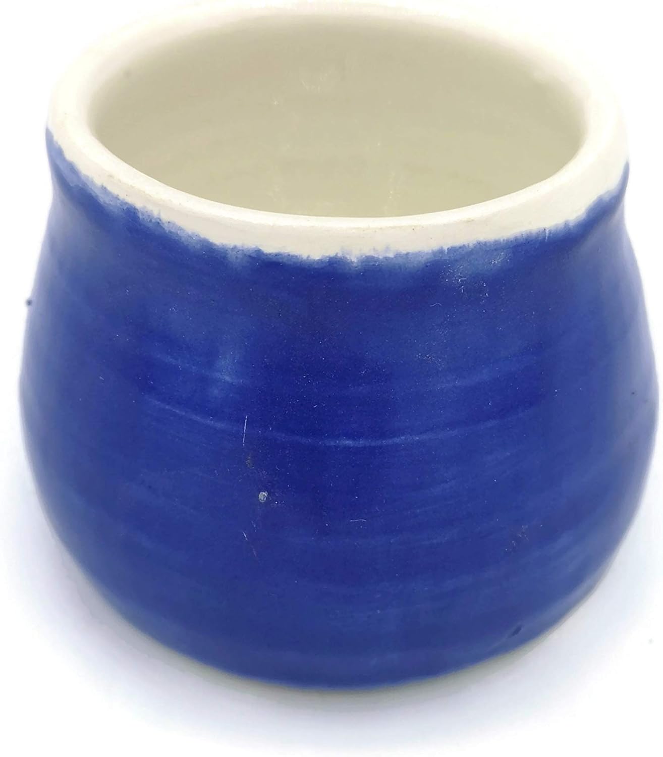 Mini Succulent Planter Pot, Royal Blue Ceramic Decorative Vase for Cactus, Office Desk Accessories for Men