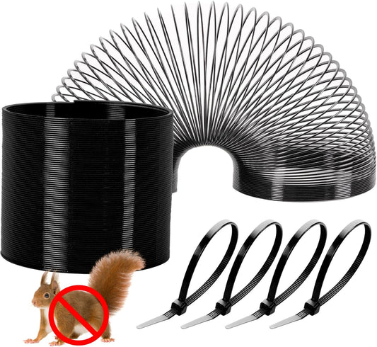 Foneso Squirrel Proof Spring Device 2 PCS, Metal Squirrel Baffle Barri