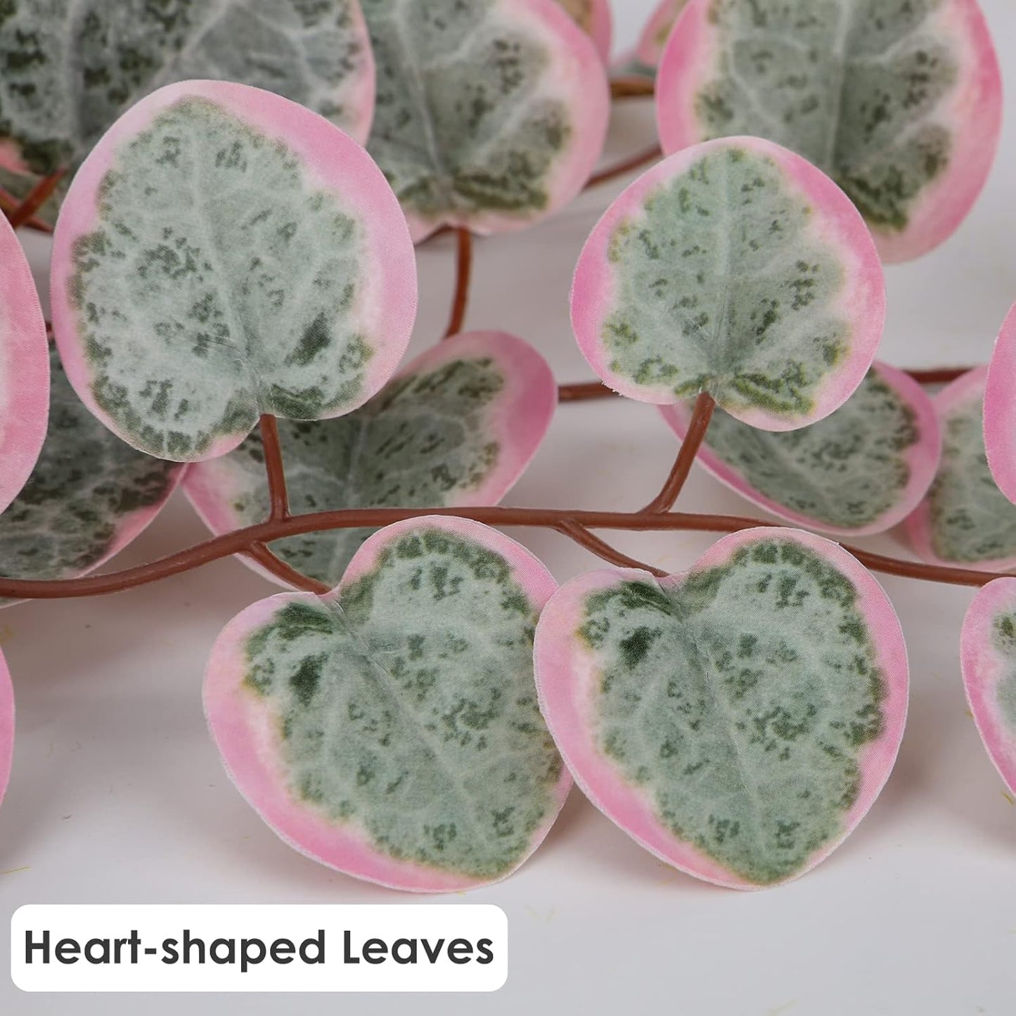 Briful Artificial Hanging Plants with Pot 17'' Fake String of Heart Plants Faux Plants Indoor for Home Office Room Garden Balcony Patio Front Door Hanging Decor