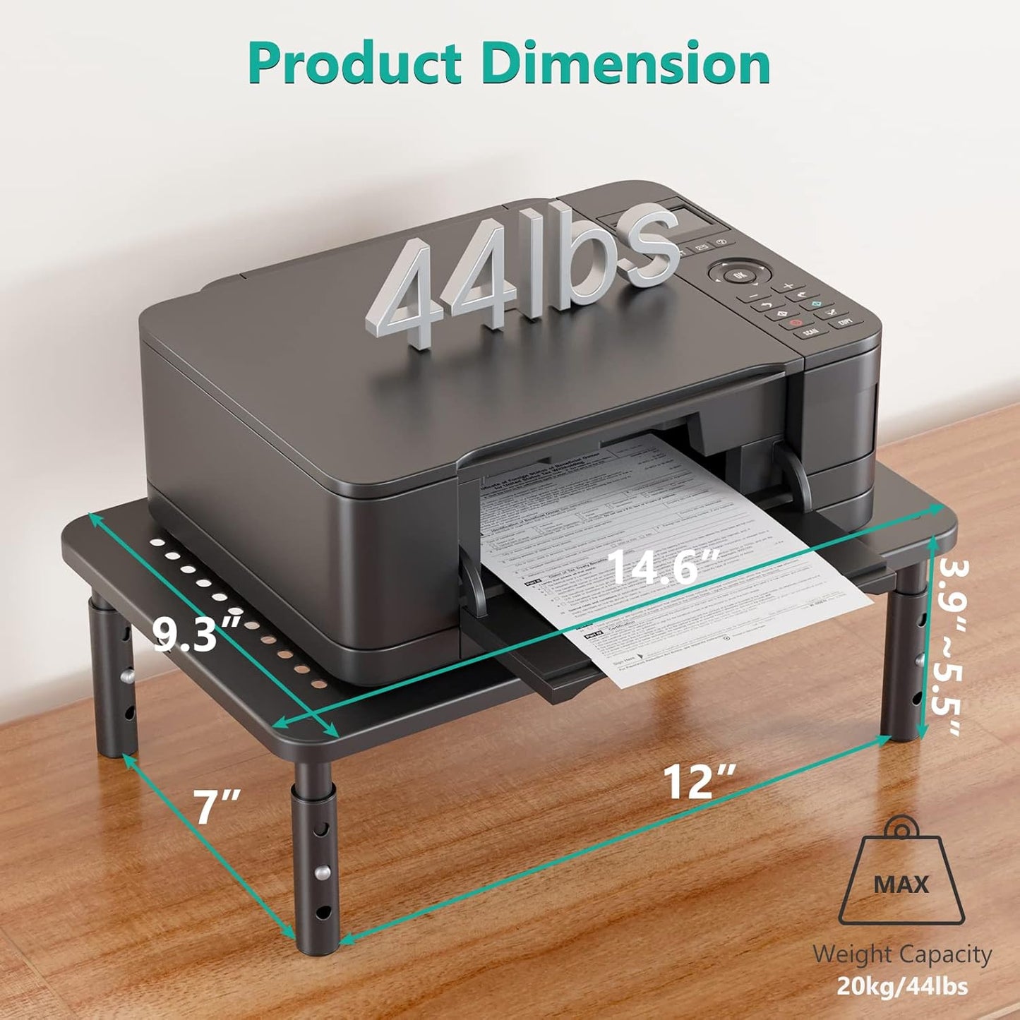 WALI Computer Monitor Stand for Desk, Adjustable Laptop Riser, Desk Mo