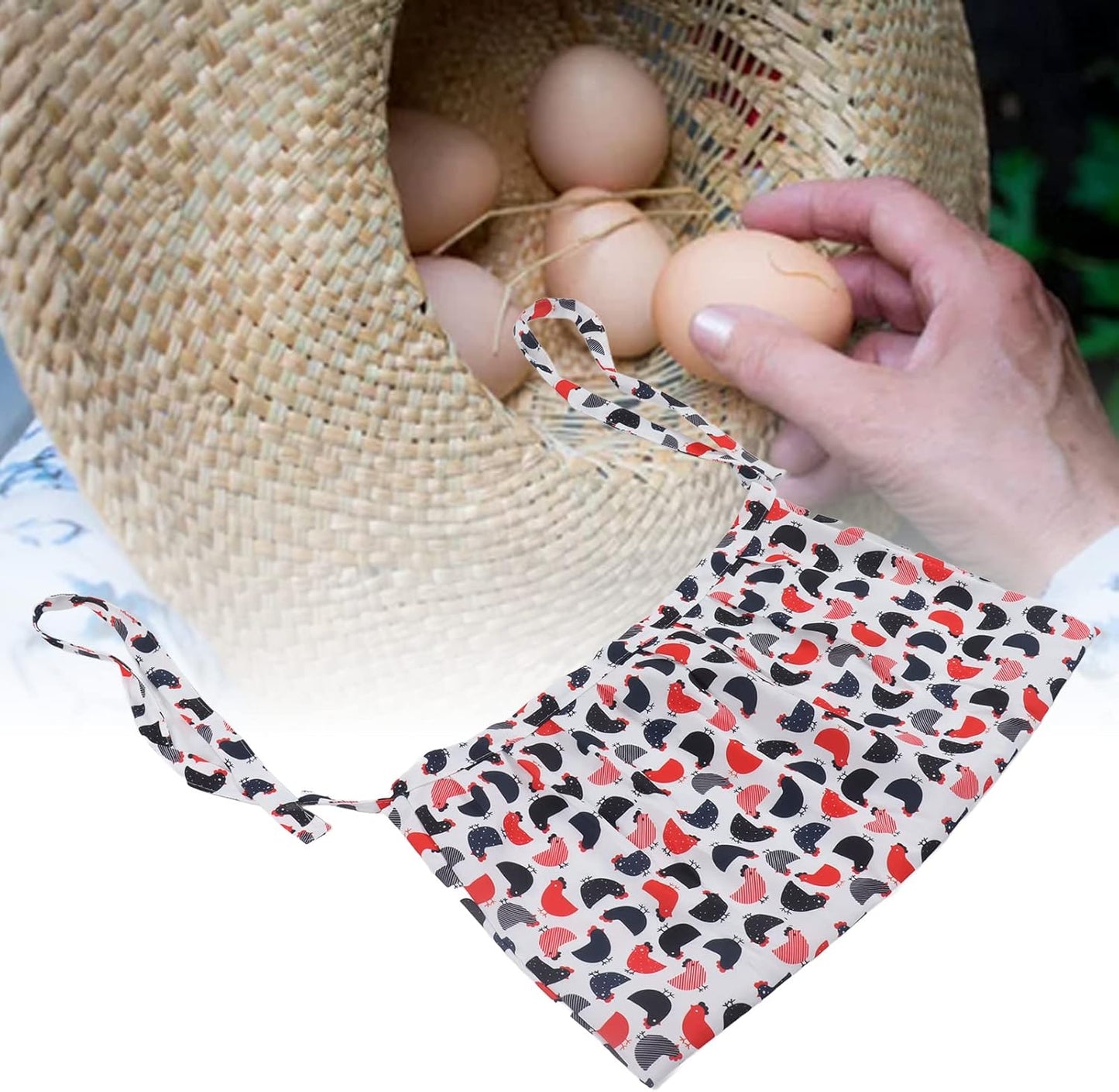 Garden Harvest Apron Adjustable Waistband Hands Fruit Picking Bag for Gardening Weeding Vegetable Gathering Orchard Farm Polyester 28.7 x 14.8in