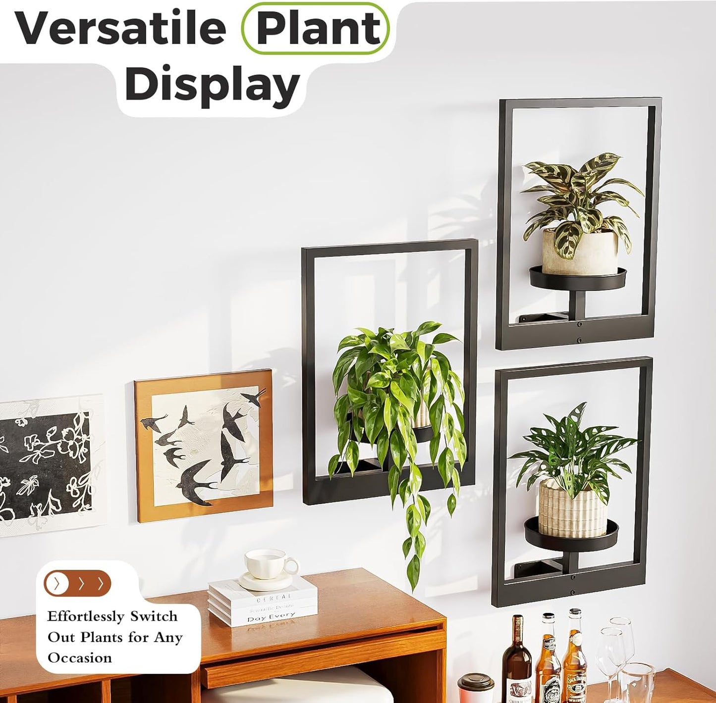 Bamworld Hanging Planters for Indoor Plants Wall Decor Living Room Pla