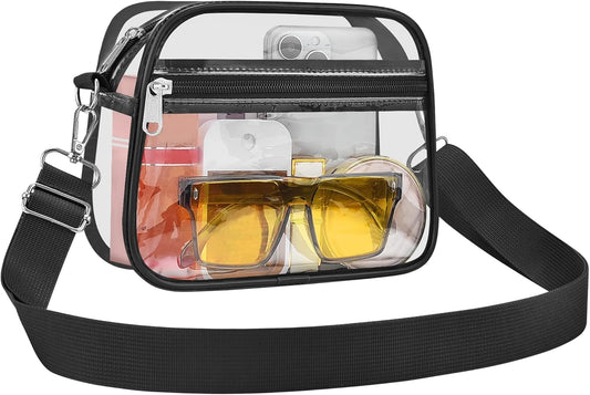 Clear Bag for Stadium Events Clear Sports Fan Handbags Purses with Adj