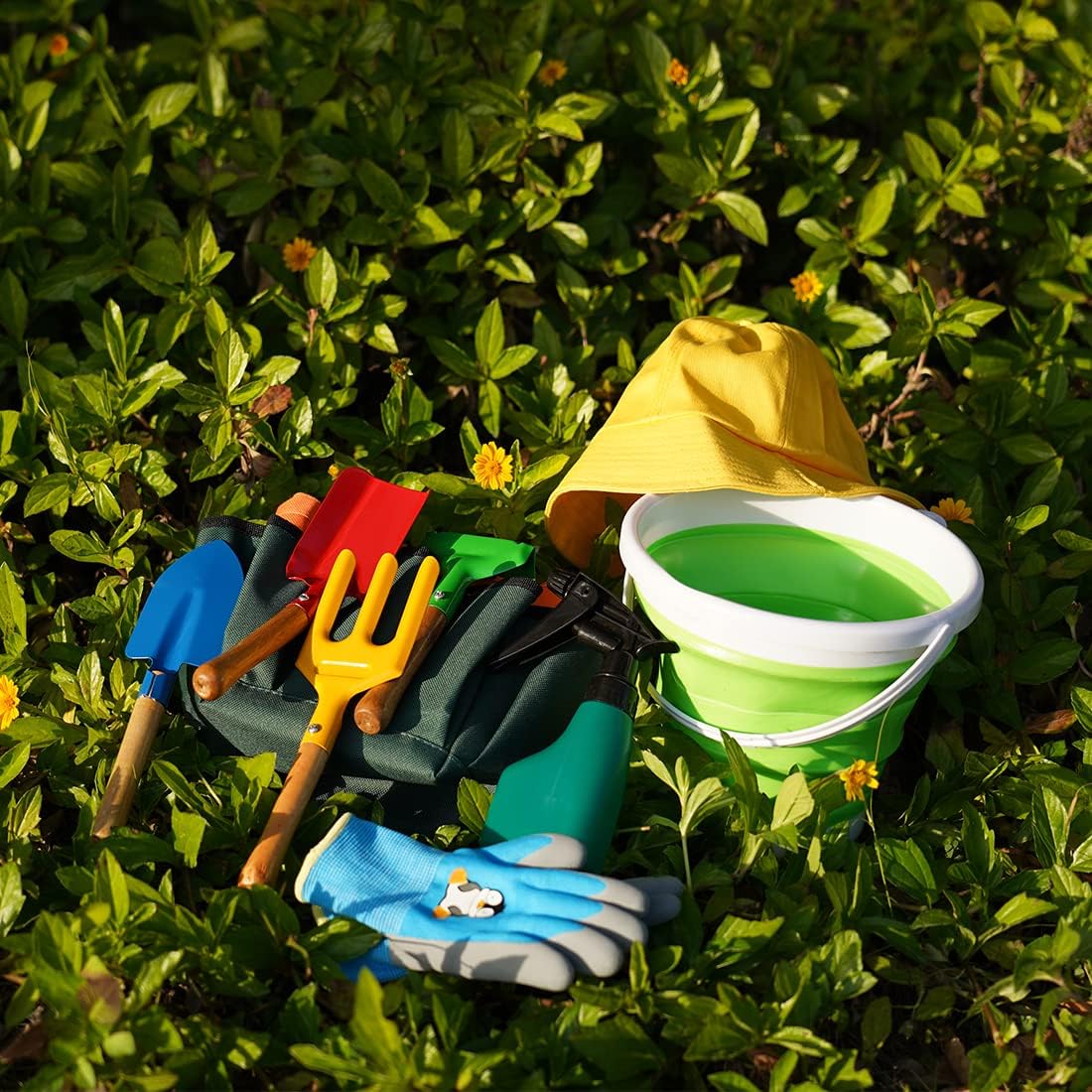 Kidz Gardening Set -Real Metal Gardening Tools Kit for Childrenz Inclu