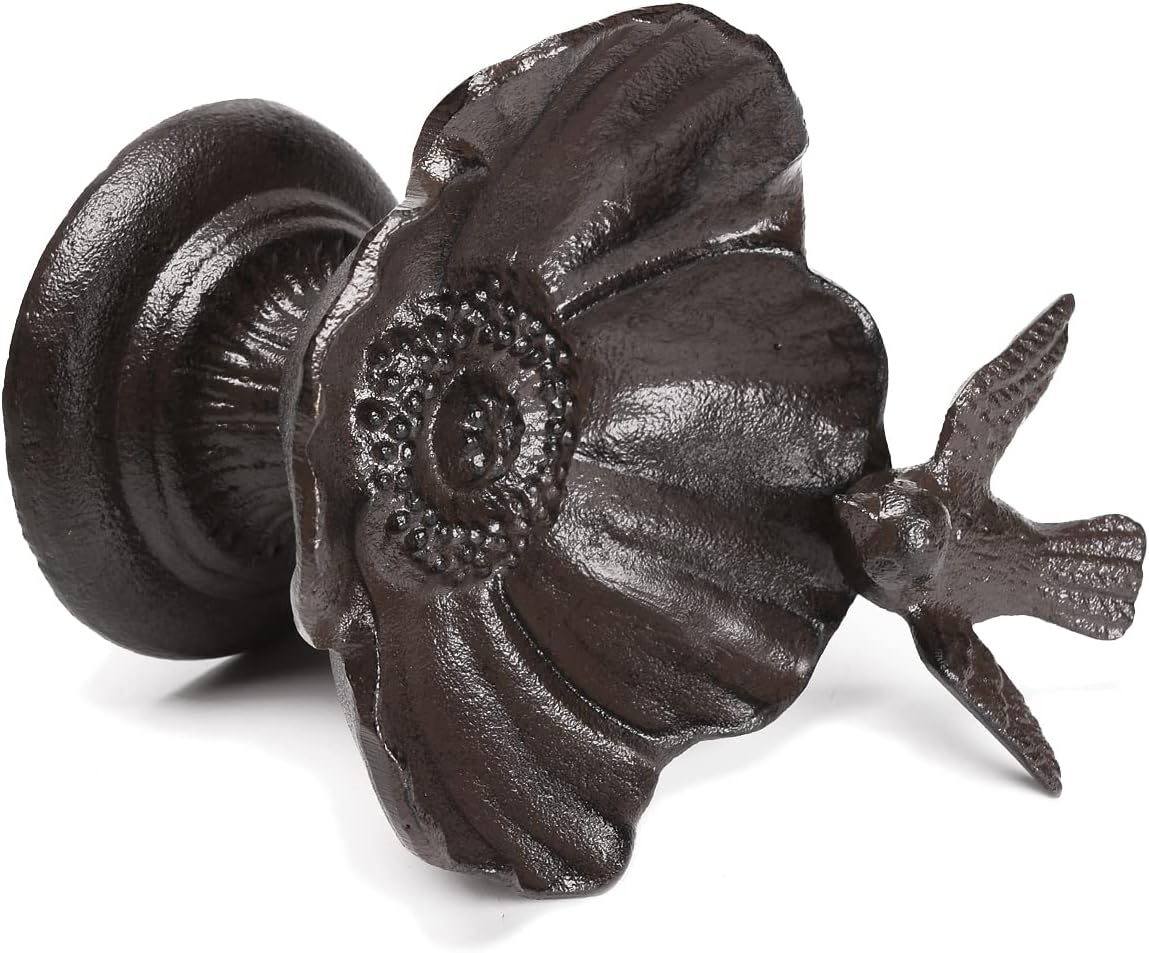 BRASSTAR Cast Iron Bird Feeder Rustproof Lotus Leaf Shape Bird Bath for Outdoors Patio Yard Garden Villa Decoration TQGJPT171