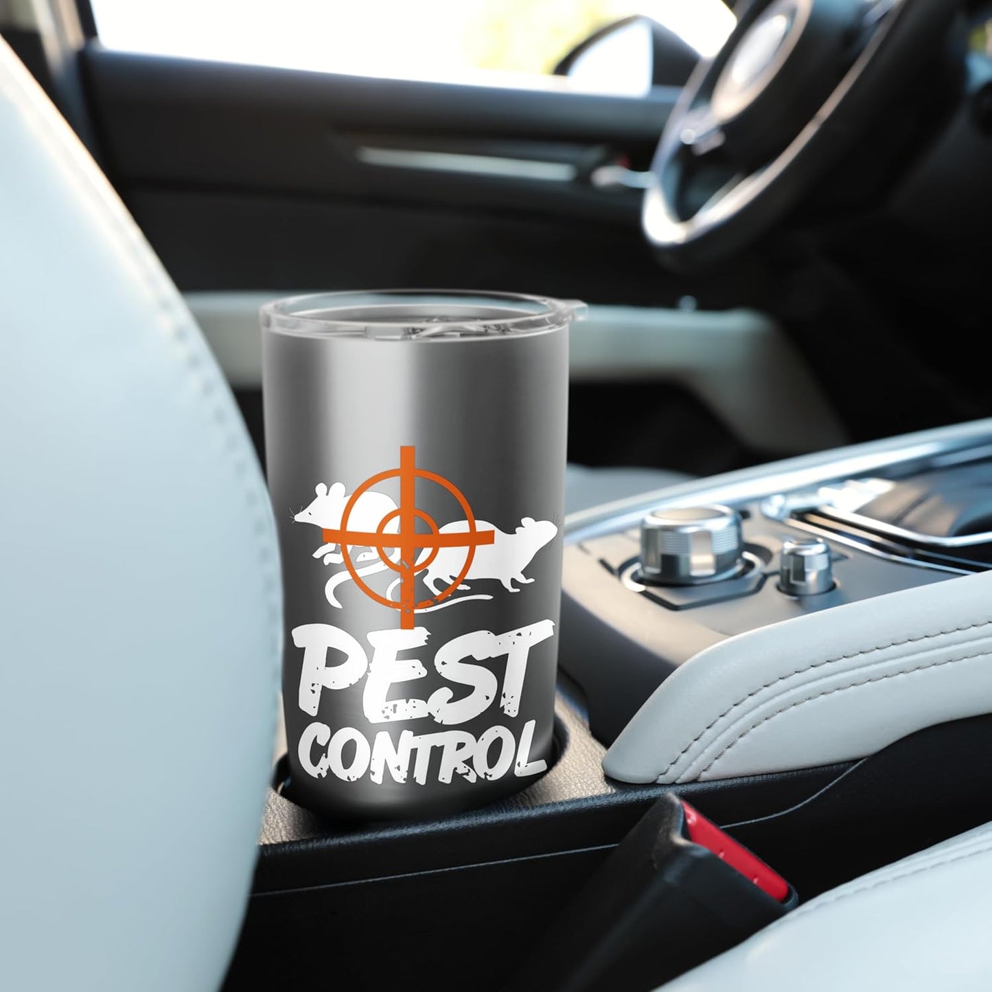 Funny Pest Control Humor for Rat Hunters & Trackers Stainless Steel Insulated Tumbler