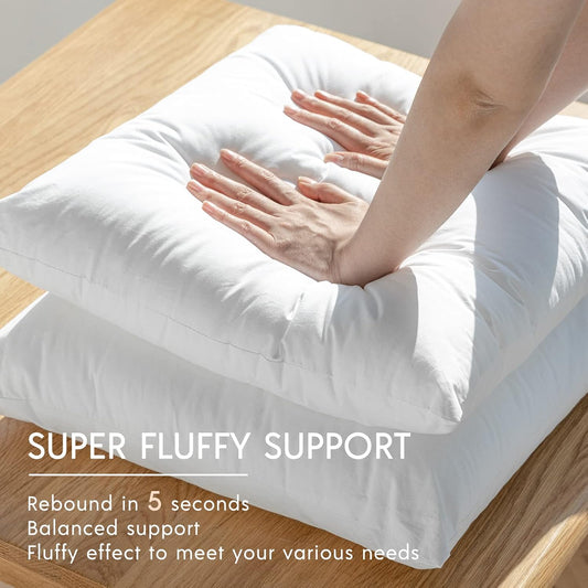Phantoscope 18x18 Pillow Insert - Throw Pillow Insert with 100% Cotton Cover - 18 Inch Square Form Microfiber Pillow Sham Stuffer - Couch Cushion Pillows, 1 Count (Pack of 1)