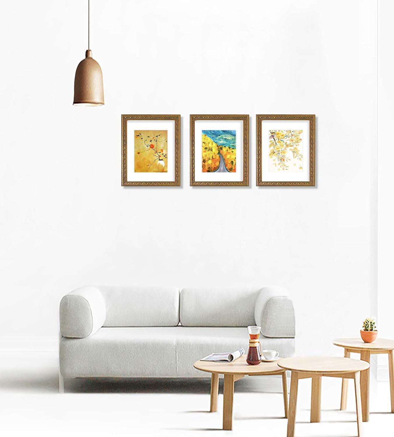 Golden State Art, 11x14 Ornate Finish Photo Frame, with White Mat for 8x10 Picture & Real Glass, Color: Bronze