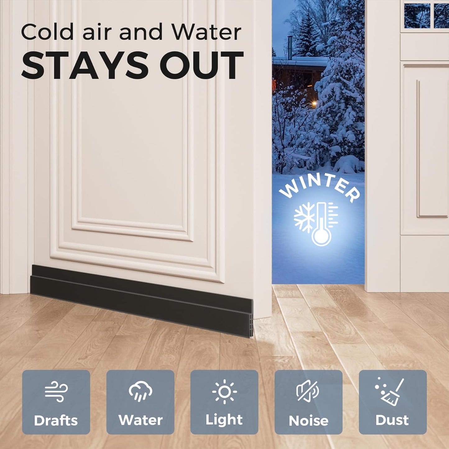 GroTheory 2 Pack Under Door Draft Stopper, Home Improvement, Weather S