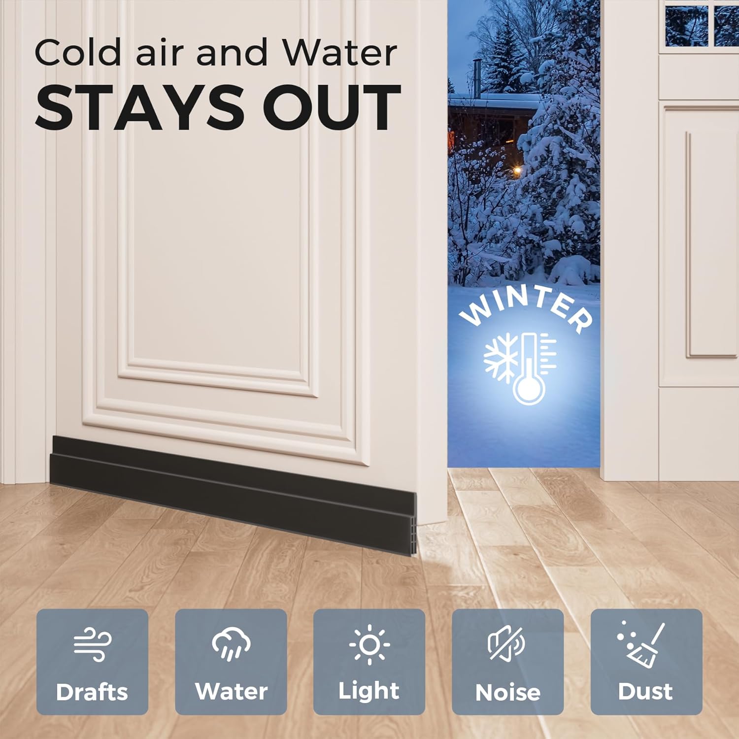 GroTheory 2 Pack Under Door Draft Stopper, Home Improvement, Weather S