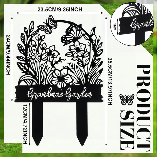 Grandma's Garden Metal Sign Grandma Gardening Tools Valentines Day Gif