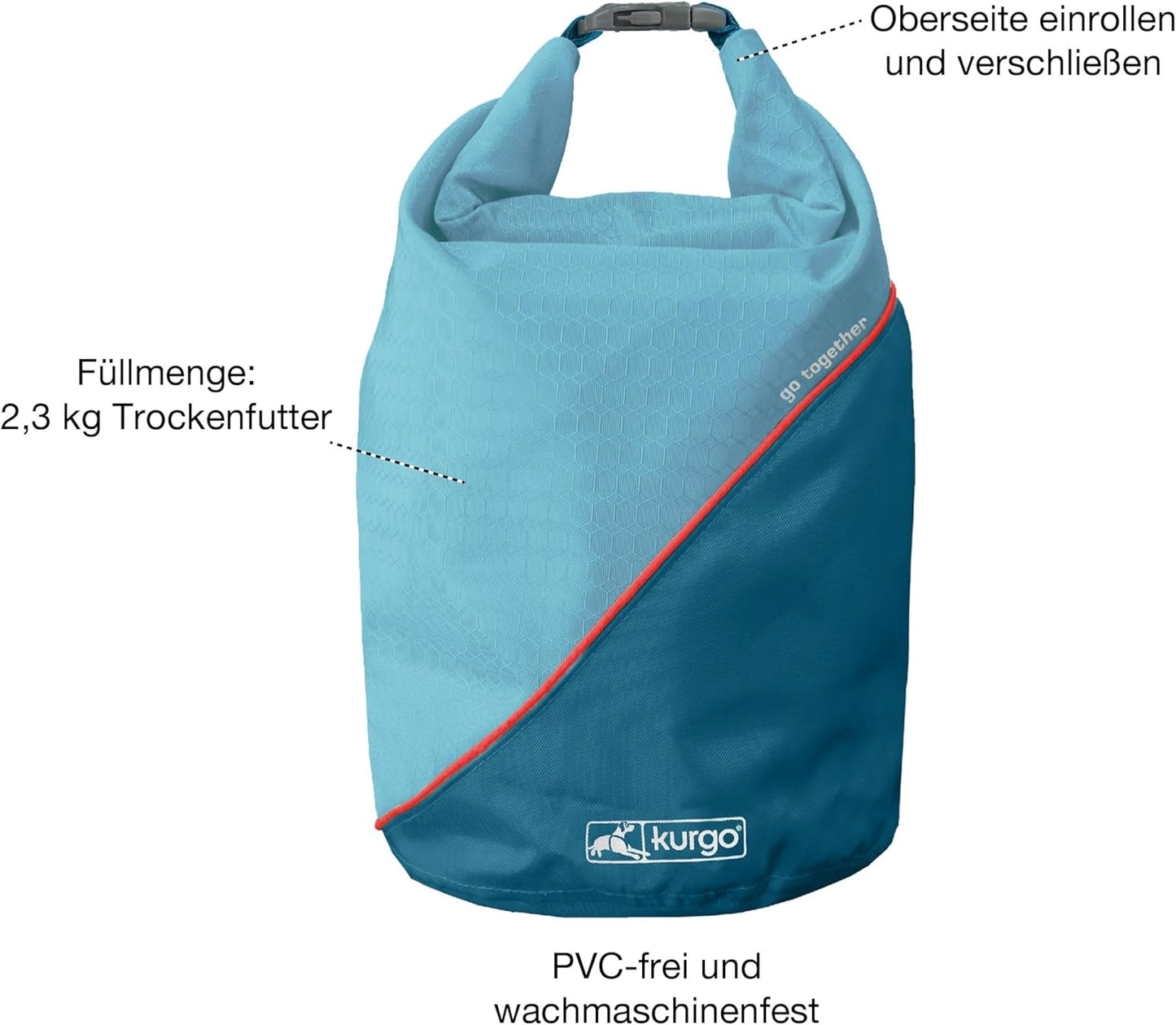 Kurgo Kibble Carrier - Portable Kibble Carrier - Compact Travel Storag