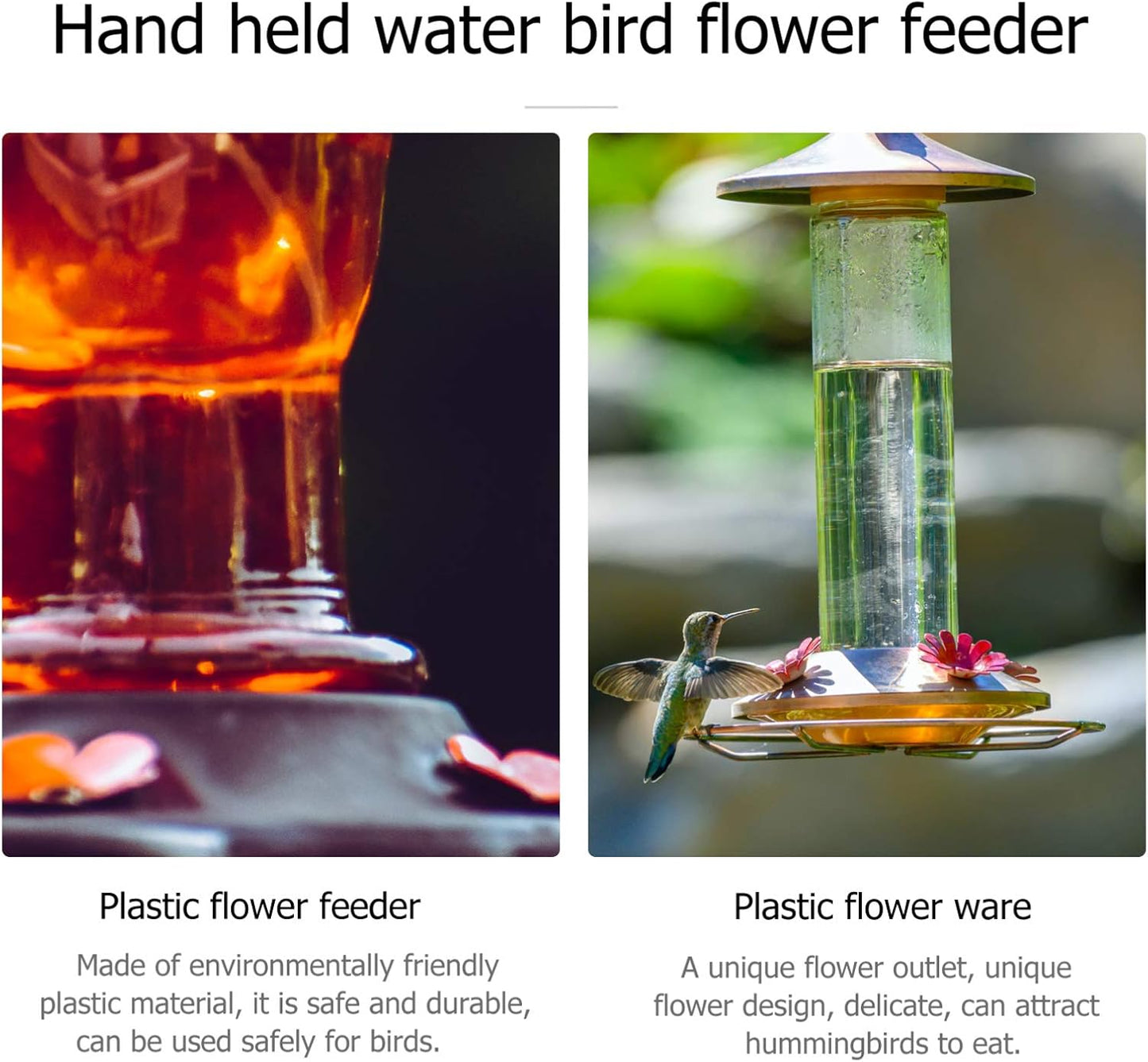 DOITOOL 12pcs Hummingbird Feeder Replacement Flowers Slices Window Bird Feeders Flower Ports Water Feeder Bottle Flower Head Feeder Decor for DIY Craft Yellow