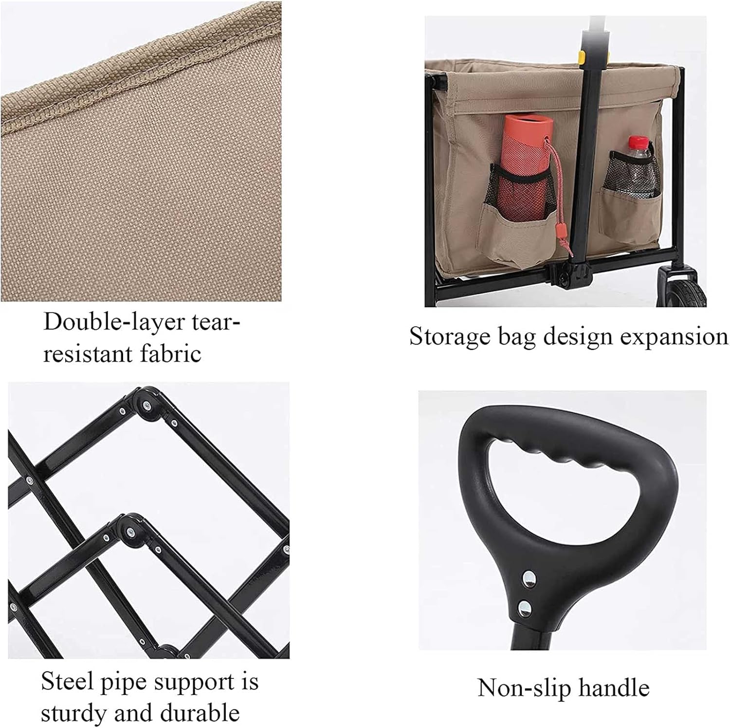 Heavy Garden Carts Outdoor Camping Folding Multi-Function All Terrain 