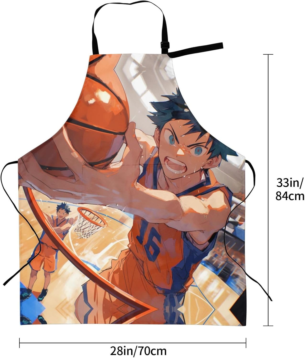 Basketball Shot print Waterproof apron with pocket adjustable cooking apron for adult kitchen bibs to bake