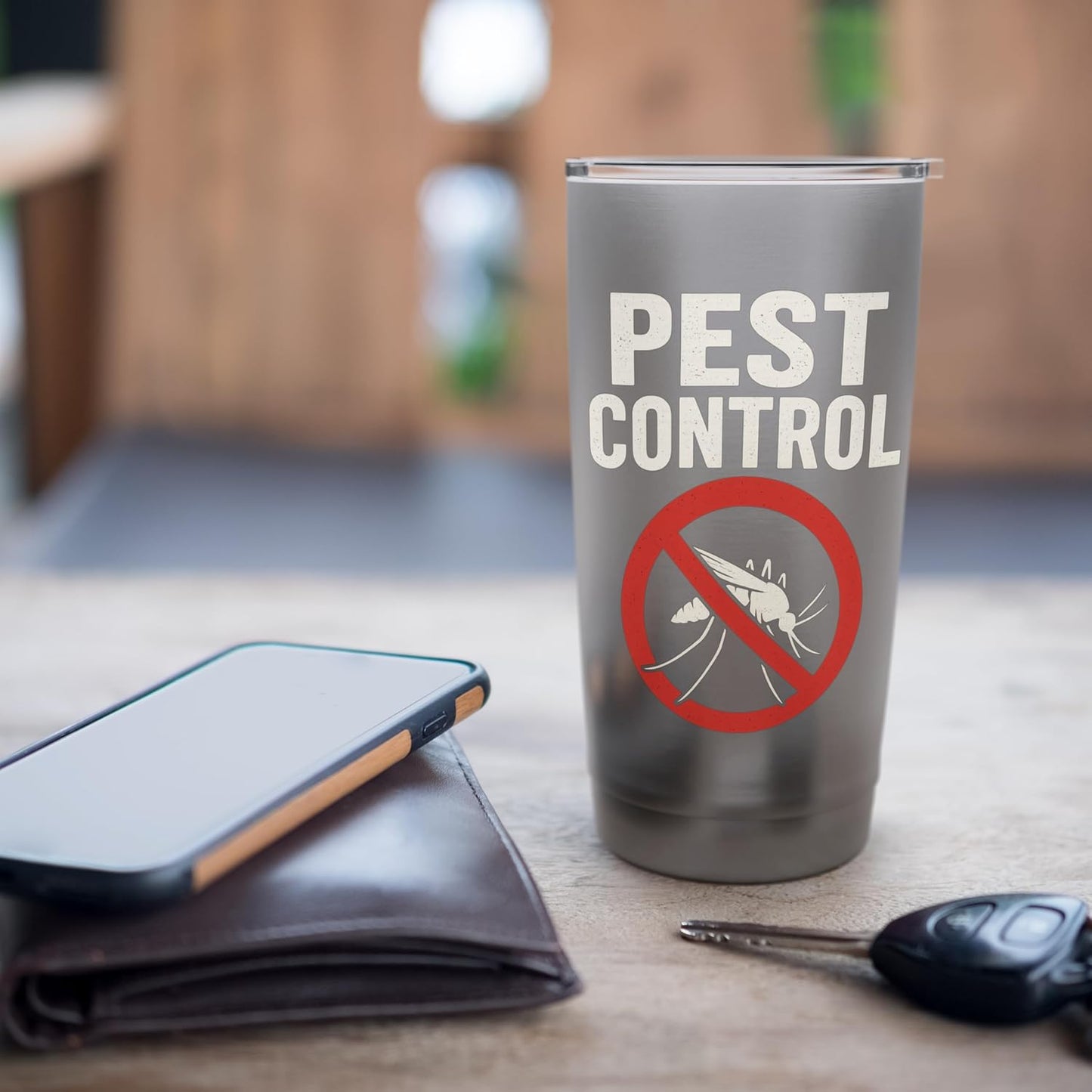Funny Pest Control Halloween Exterminator Costume Gag Stainless Steel Insulated Tumbler