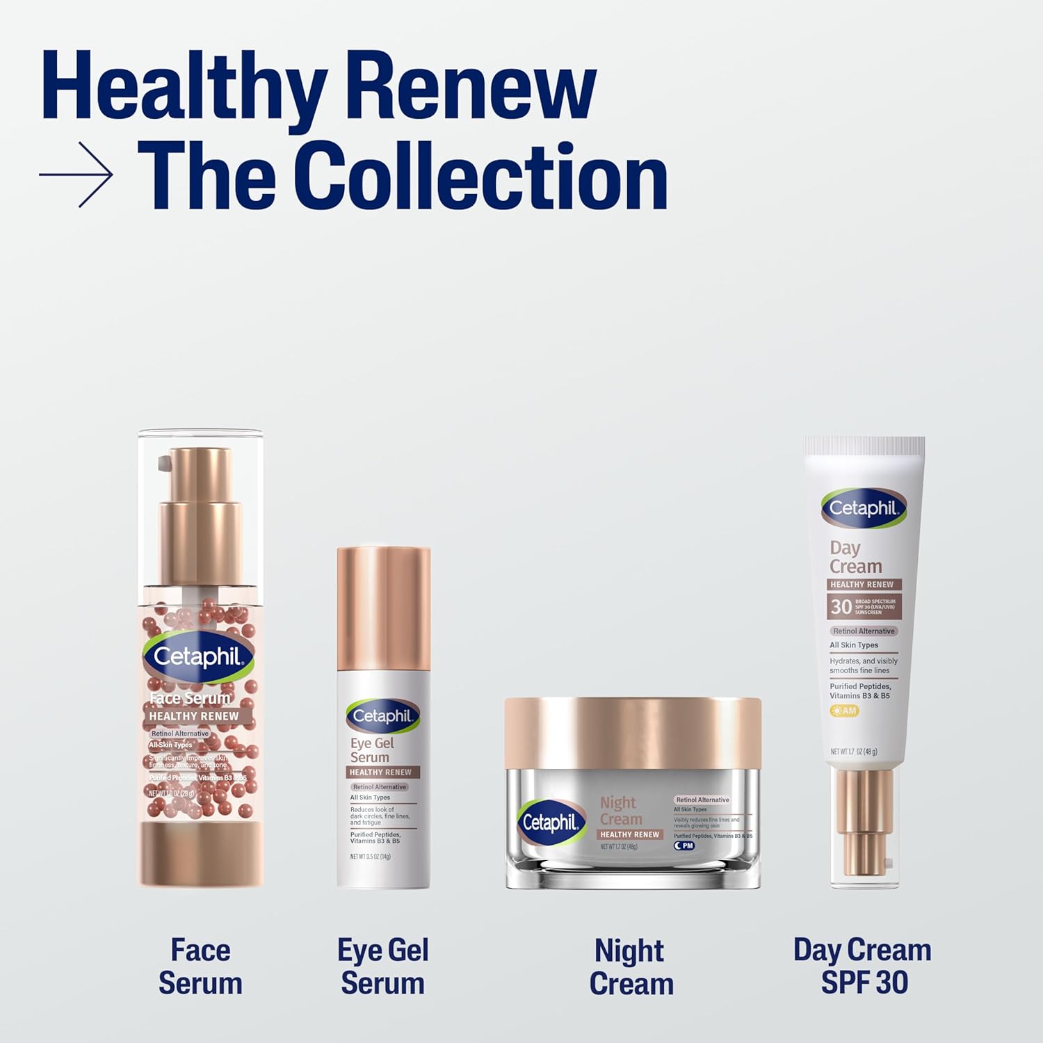 Cetaphil Healthy Renew Anti Aging Face Serum 1 Oz, Retinol Alternative