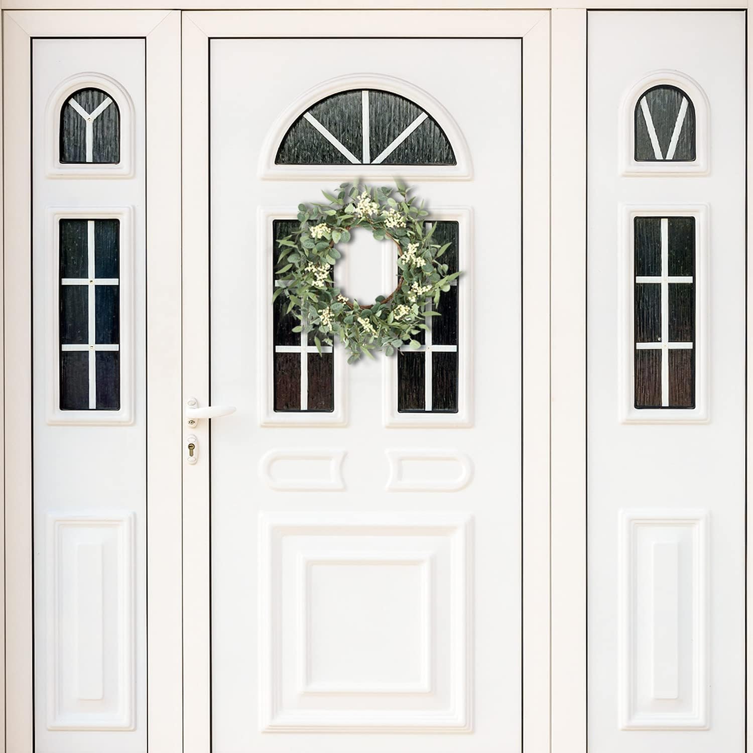 Pinkpum 20'' Eucalyptus Wreath for Front Door, Porch, Window - Green D