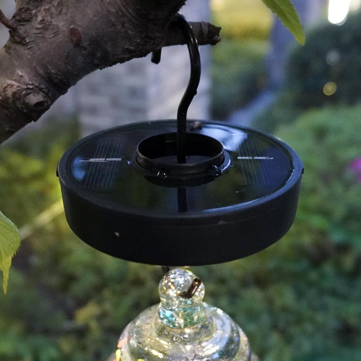 Ant Moat with Solar Lights for Hummingbird Feeders, Hanging Ant Guard,