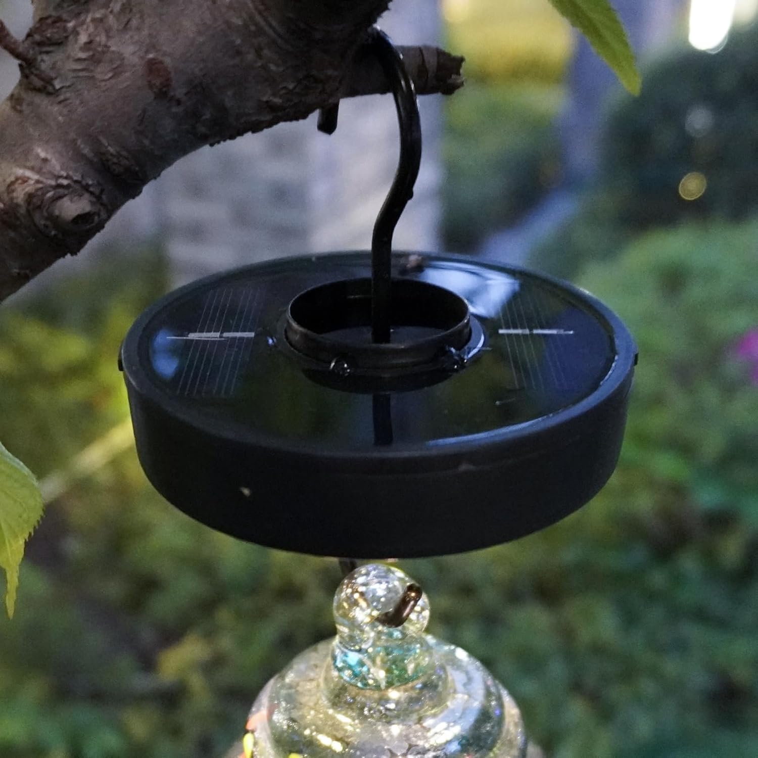 Ant Moat with Solar Lights for Hummingbird Feeders, Hanging Ant Guard,