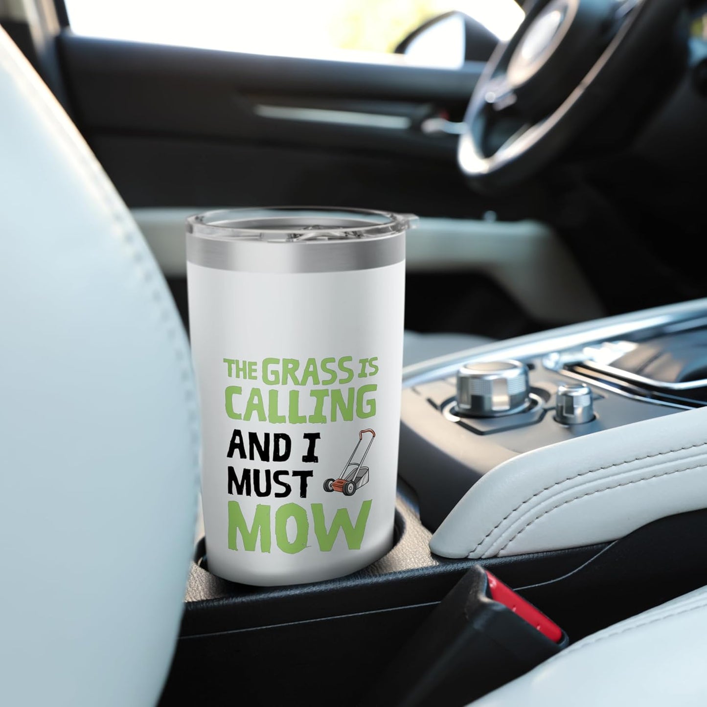 Funny Lawn Mowing Lawn Care Design Lawn Mower Stainless Steel Insulated Tumbler