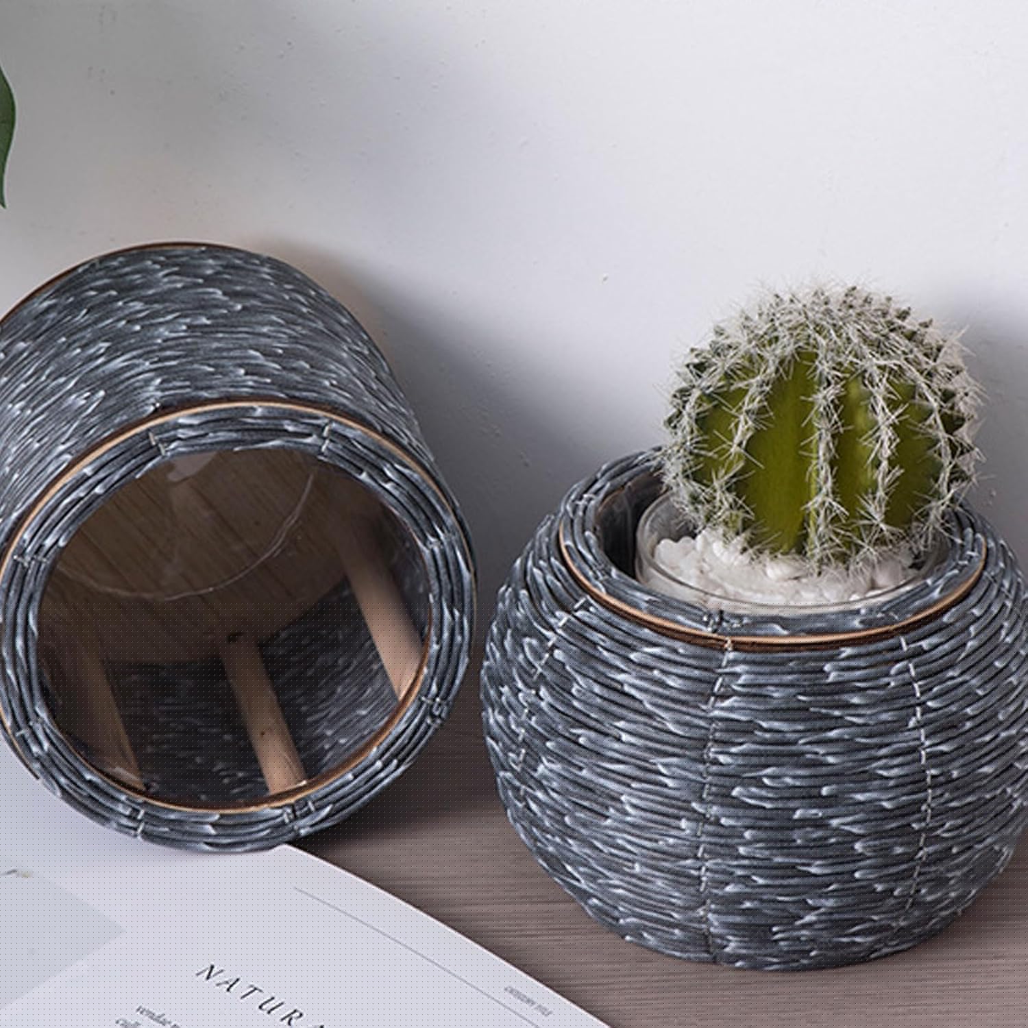 Rattan Plant Basket Indoor Handwoven Plant Pots for Planter Flowers Po