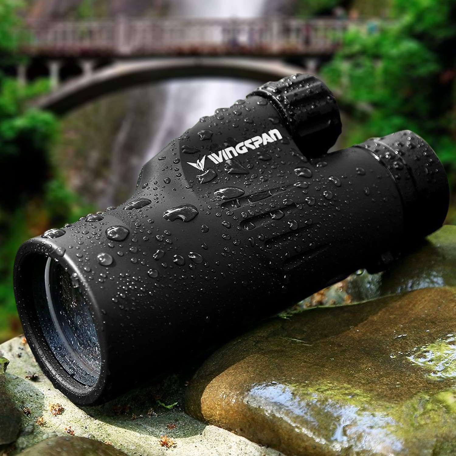 Wingspan Optics Explorer High Powered 12X50 Monocular. Bright and Clea